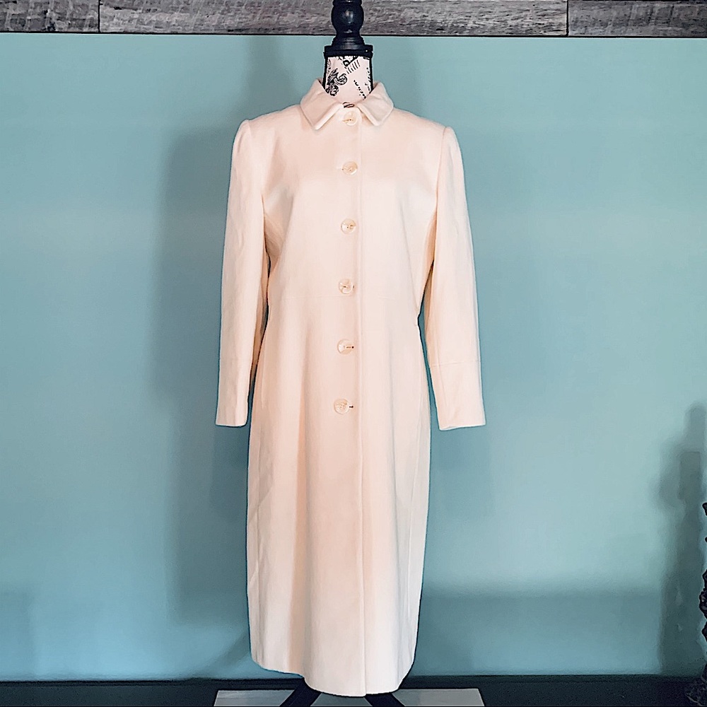 Laura Clement Collection Long Winter White Coat